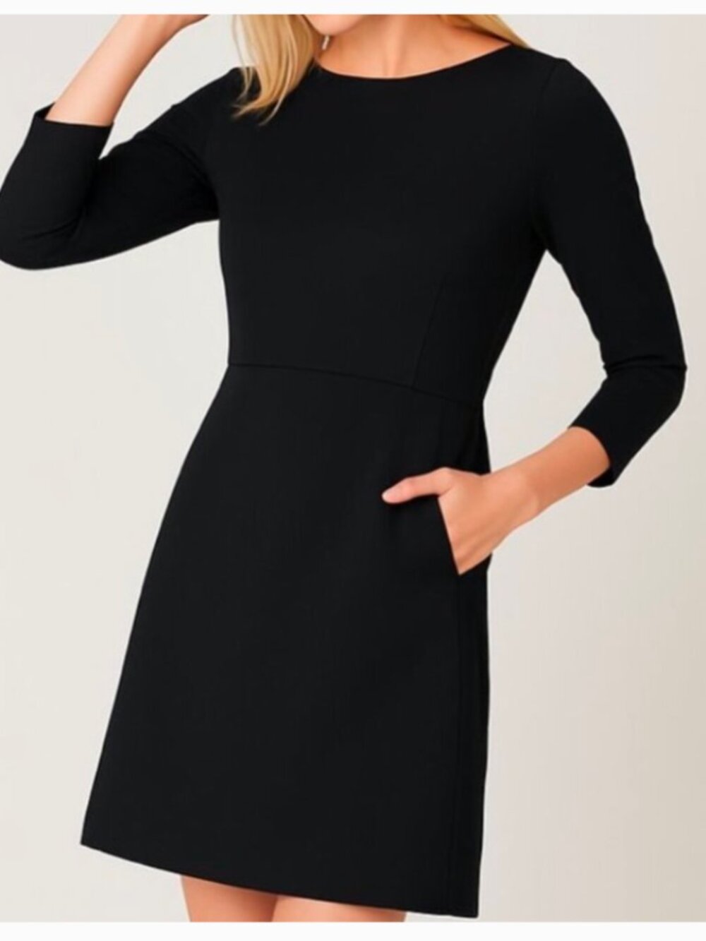 SPANX Perfect Shift Black Long Sleeve Mini Dress Size Large